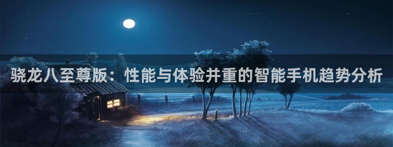 星耀国际4：骁龙八至尊版：性能与体验并重的智能手机趋势分析