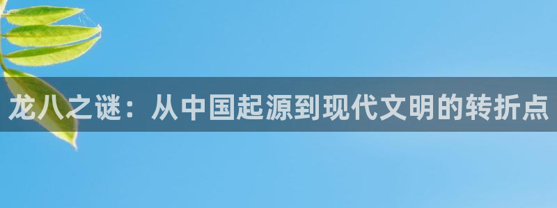 星耀国际4平台注册：龙八之谜：从中国起源到现代文明的转折点