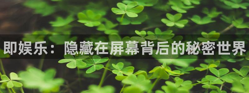 星耀国际麻将胡了：即娱乐：隐藏在屏幕背后的秘密世界