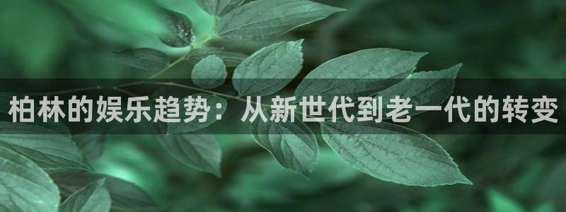 星耀国际官网版：柏林的娱乐趋势：从新世代到老一代的转变